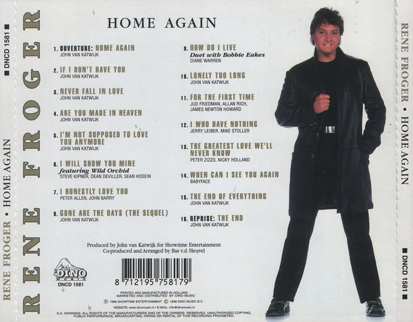 René Froger - Home Again (CD, Album) - Image 2