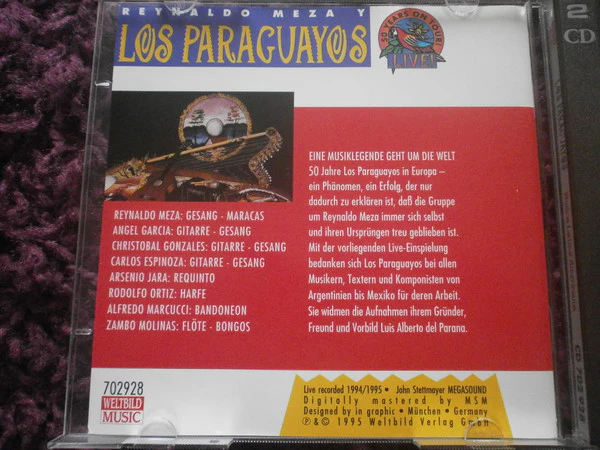 Reynaldo Meza Y Los Paraguayos - Musica Latina Americana (2xCD, Comp) - Image 2