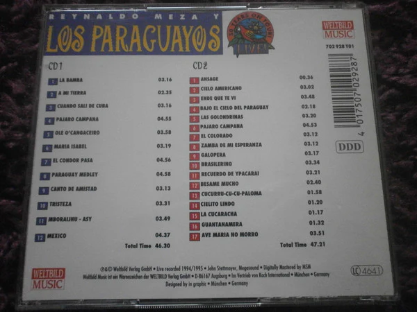 Reynaldo Meza Y Los Paraguayos - Musica Latina Americana (2xCD, Comp) - Image 5