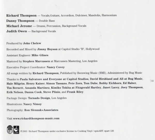 Richard Thompson - The Old Kit Bag (CD, Album) - Image 4