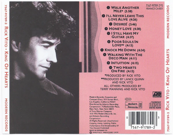 Rick Vito - King Of Hearts (CD, Album) - Image 2