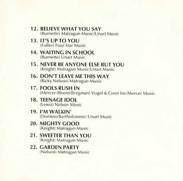 Ricky Nelson (2) - Greatest Hits (CD, Comp) - Image 5