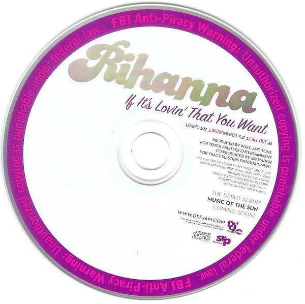 Rihanna - If It's Lovin' That You Want (CD, Single, Promo) - Image 3