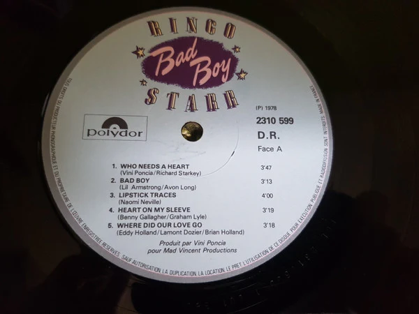 Ringo Starr - Bad Boy (LP, Album, M/Print) - Image 4
