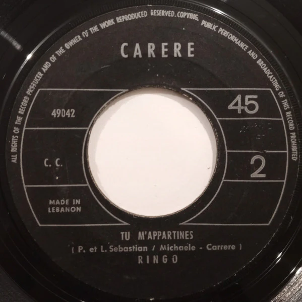 Ringo - Une Bague, Un Collier (7", Single) - Image 2