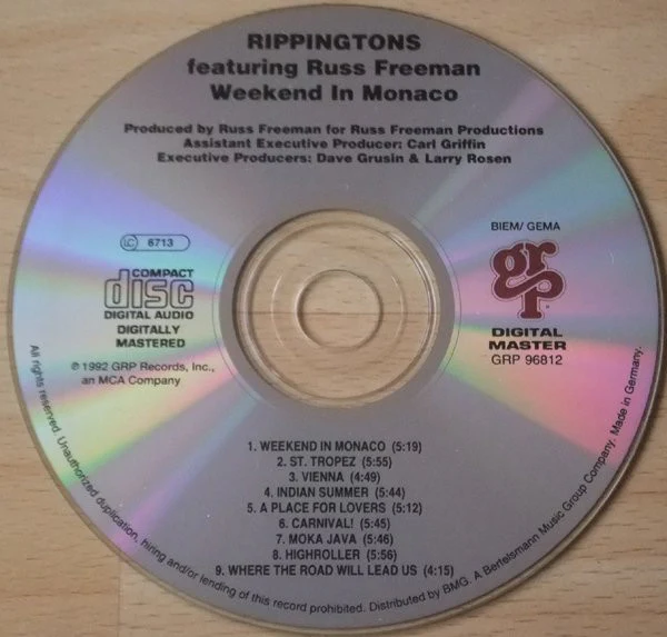 Rippingtons* Featuring Russ Freeman (2) - Weekend In Monaco (CD, Album) - Image 3
