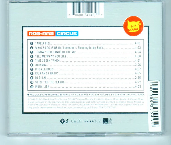 Rob 'N' Raz With D-Flex - Circus (CD, Album) - Image 2