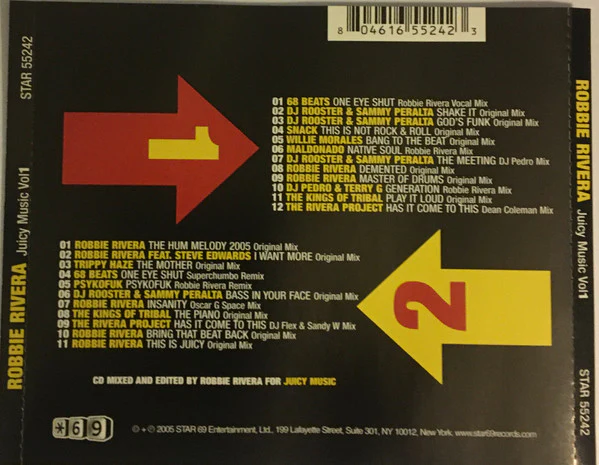 Robbie Rivera - Juicy Music Vol1 (2xCD, Comp, Mixed) - Image 2