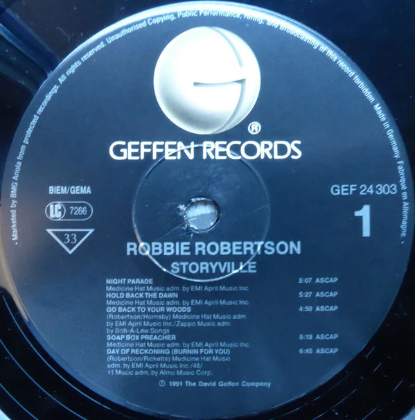 Robbie Robertson - Storyville (LP, Album, Ltd) - Image 3