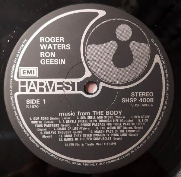 Ron Geesin & Roger Waters - Music From The Body (LP, Album, RE, Bla) - Image 3