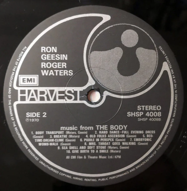 Ron Geesin & Roger Waters - Music From The Body (LP, Album, RE, Bla) - Image 4