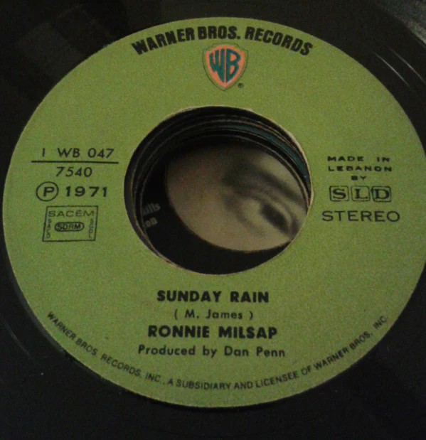 Ronnie Milsap - Sunday Rain (7", Single)