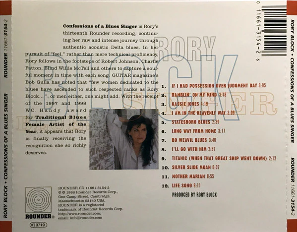 Rory Block - Confessions Of A Blues Singer (HDCD, Album) - Image 4