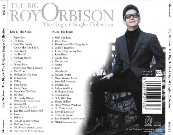 Roy Orbison - The Big O: The Original Singles Collection (2xCD, Comp) - Image 2