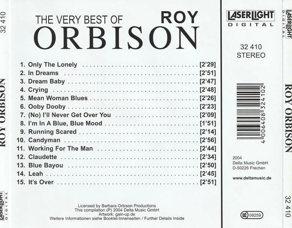 Roy Orbison - The Very Best Of Roy Orbison Only The Lonely (CD, Comp) - Image 4