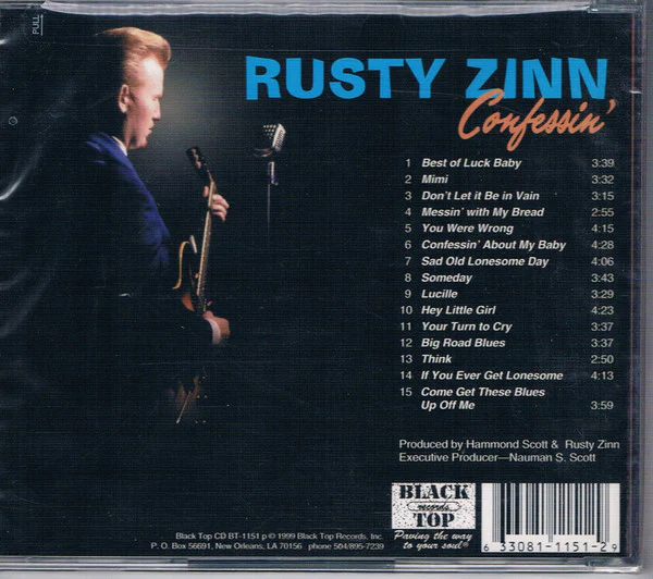 Rusty Zinn - Confessin' (CD, Album) - Image 2