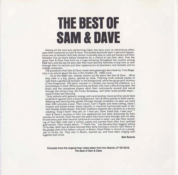 Sam & Dave - The Best Of Sam & Dave (CD, Comp) - Image 4