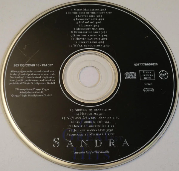 Sandra - 18 Greatest Hits (CD, Comp) - Image 3