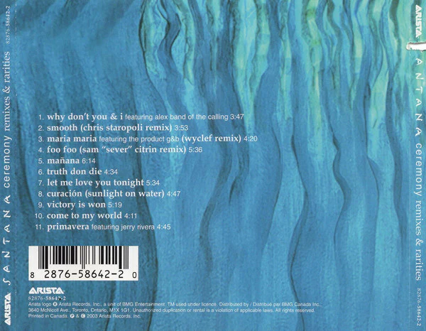 Santana - Ceremony (Remixes & Rarities) (CD, Comp, Ltd) - Image 2