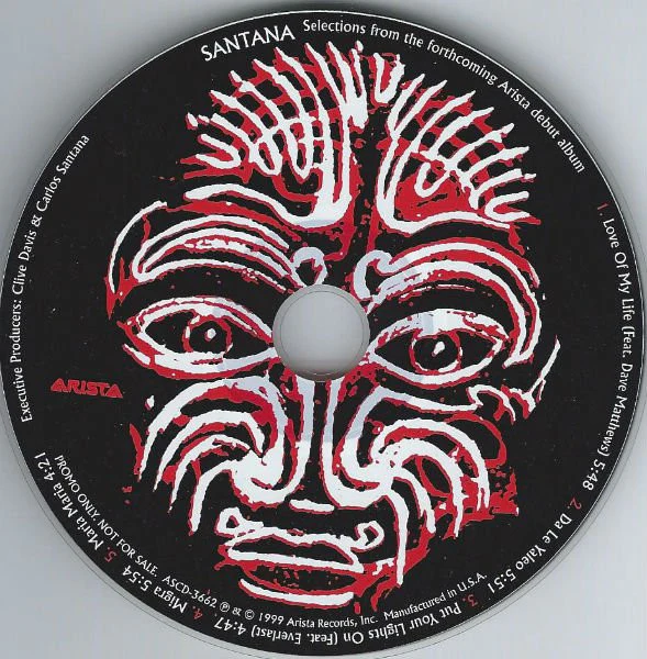 Santana - Selections From The Forthcoming Arista Debut Album (CD, Single, Promo, Smplr) - Image 3