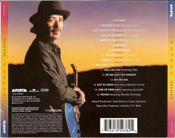 Santana - Shaman (CD, Album, Enh) - Image 2