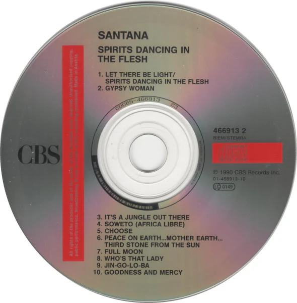 Santana - Spirits Dancing In The Flesh (CD, Album) - Image 3