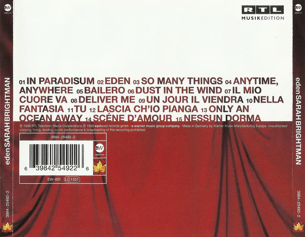 Sarah Brightman - Eden (CD, Album) - Image 2