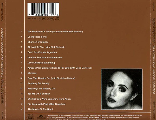Sarah Brightman - The Andrew Lloyd Webber Collection (CD, Comp, RE) - Image 5