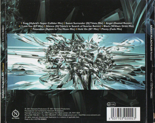 Sarah McLachlan - Remixed (CD, Comp) - Image 3