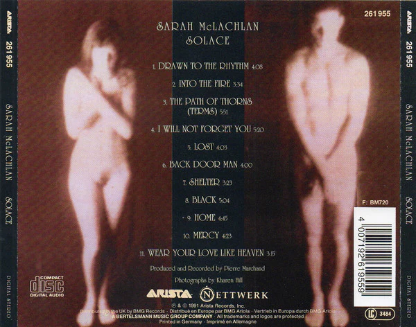 Sarah McLachlan - Solace (CD, Album) - Image 2
