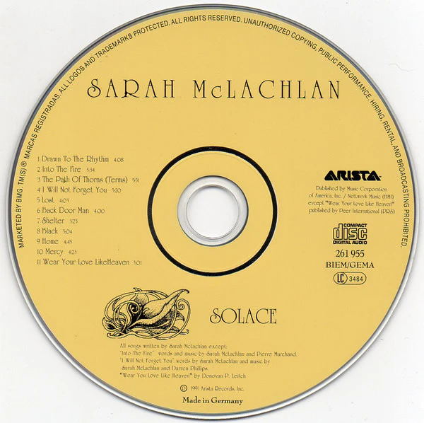 Sarah McLachlan - Solace (CD, Album) - Image 3
