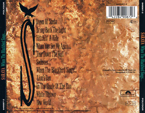 Saraya - When The Blackbird Sings... (CD, Album) - Image 2