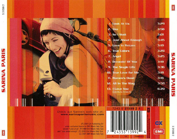 Sarina Paris - Sarina Paris (CD, Album) - Image 2