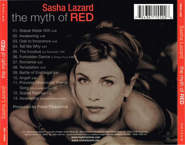 Sasha Lazard - The Myth Of Red (CD, Album) - Image 2