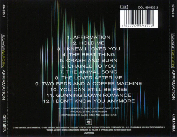 Savage Garden - Affirmation (CD, Album) - Image 2