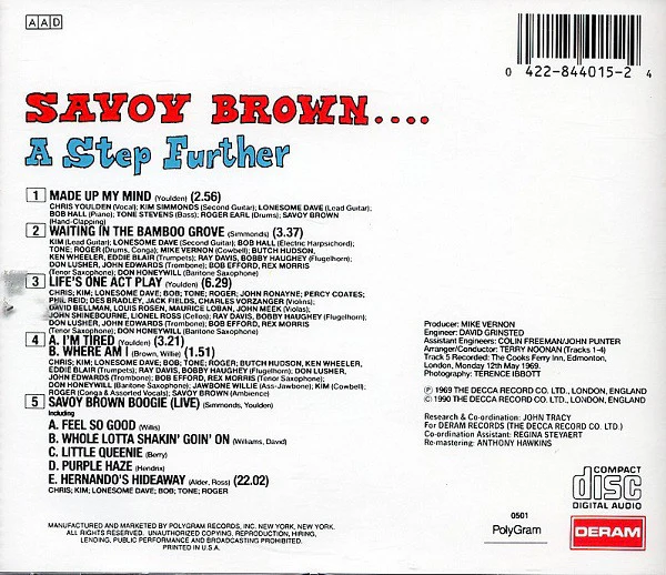 Savoy Brown - A Step Further (CD, Album, RE, RM) - Image 2