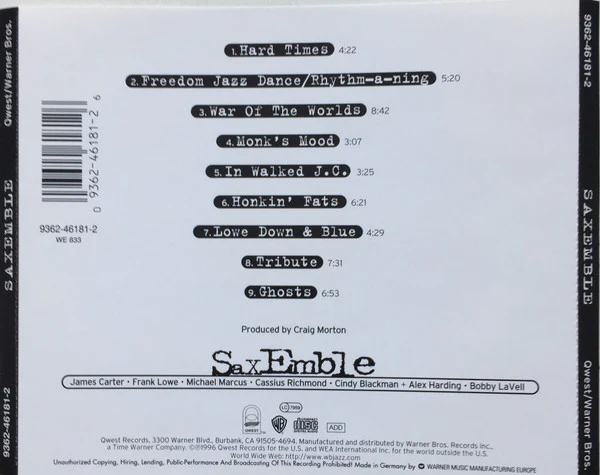 SaxEmble - SaxEmble (CD, Album) - Image 2
