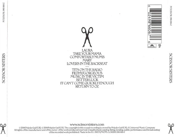 Scissor Sisters - Scissor Sisters (CD, Album) - Image 2