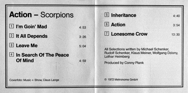 Scorpions - Action (CD, Album, RE) - Image 2
