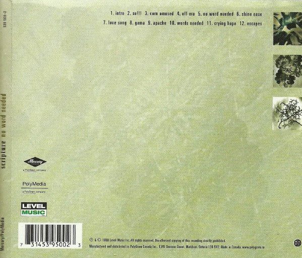 Scripture - No Word Needed (CD, Album) - Image 3