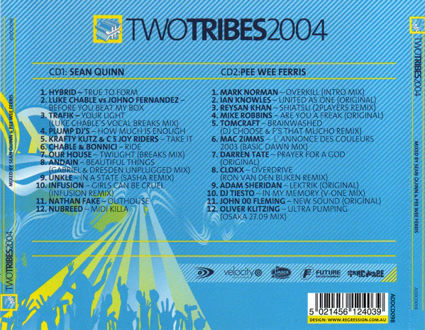 Sean Quinn & Pee Wee Ferris* - Two Tribes 2004 (2xCD, Comp, Mixed) - Image 2