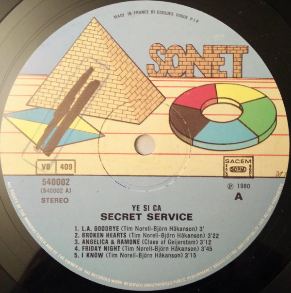Secret Service - Ye Si Ca (LP, Album) - Image 3