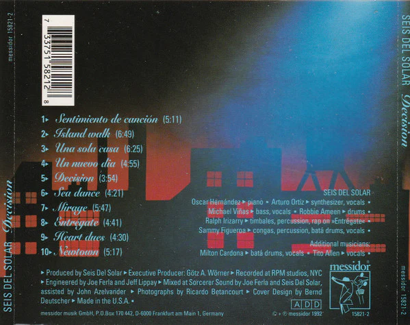 Seis Del Solar - Decision (CD, Album) - Image 2