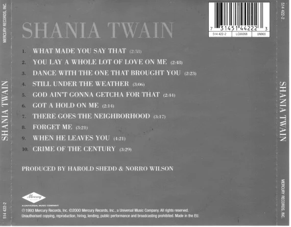 Shania Twain - Shania Twain (CD, Album, RE) - Image 3