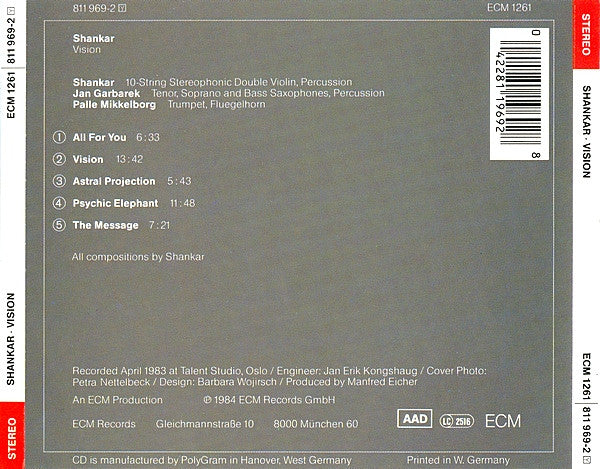 Shankar - Vision (CD, Album) - Image 2