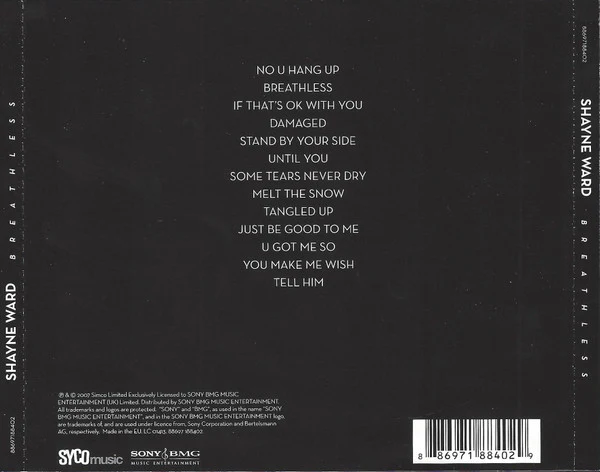 Shayne Ward - Breathless (CD, Album) - Image 2
