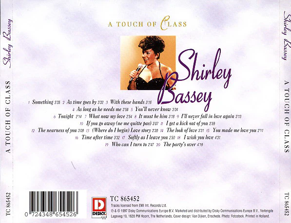 Shirley Bassey - A Touch Of Class (CD, Comp) - Image 2