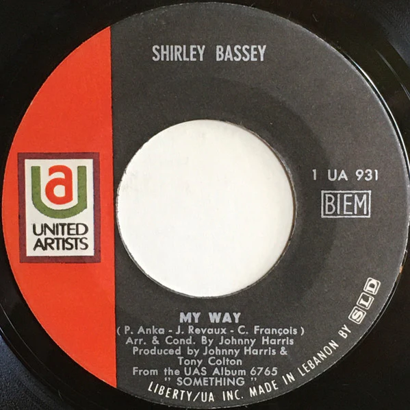 Shirley Bassey - My Way / Light My Fire (7", Single)
