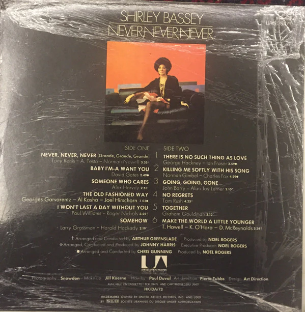 Shirley Bassey - Never Never Never (LP, Album) - Image 2