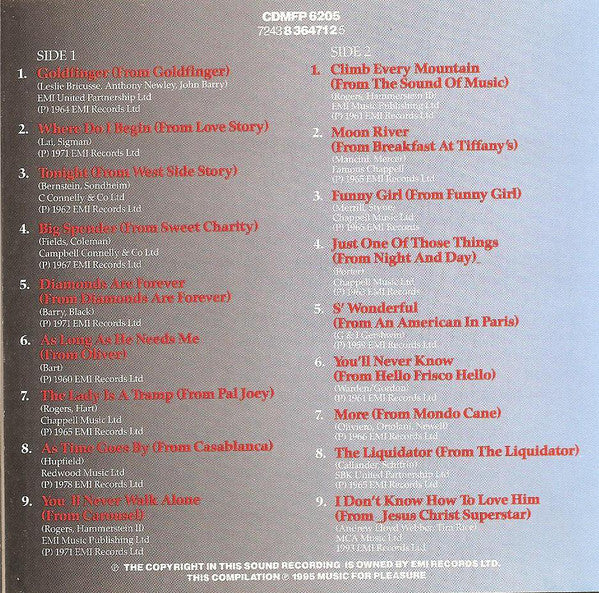 Shirley Bassey - Sings The Movies (CD, Comp) - Image 3